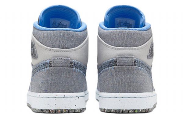 Pánské Retro Basketbalové Boty Nike Air Jordan 1 Mid Tops Šedomodré