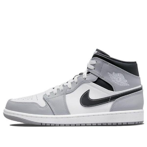 Pánské Retro Basketbalové Boty Nike Air Jordan 1 Mid Tops Světle Šedé