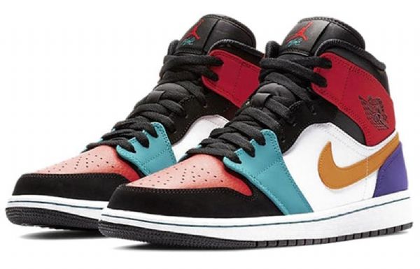 Pánské Retro Basketbalové Boty Nike Air Jordan 1 Mid Tops Vícebarevné