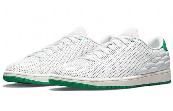 Pánské Retro Basketbalové Boty Nike Air Jordan 1 Na Středový Kurt Bílo Zelené