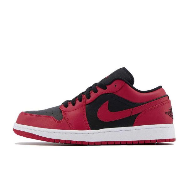 Pánské Široké Boty Nike Air Jordan 1 Low Tops Reverse Červený Bílý