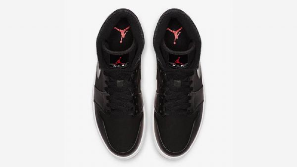Pánské Široké Boty Nike Air Jordan 1 Mid Tops Černá