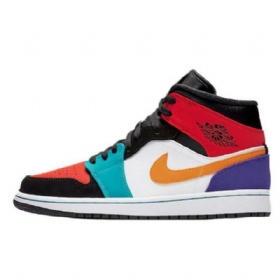 Pánské Široké Boty Nike Air Jordan 1 Mid Tops Vícebarevné