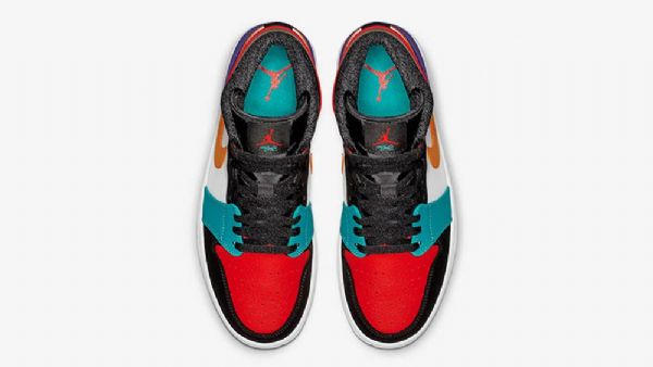 Pánské Široké Boty Nike Air Jordan 1 Mid Tops Vícebarevné