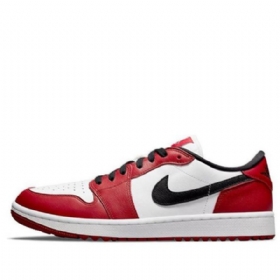 Pánské Sportovní Boty Nike Air Jordan 1 Golf Chicago Bílo Červené