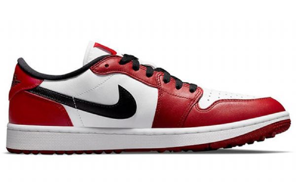 Pánské Sportovní Boty Nike Air Jordan 1 Golf Chicago Bílo Červené