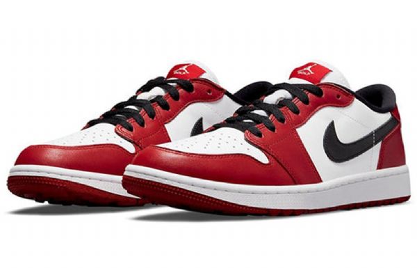 Pánské Sportovní Boty Nike Air Jordan 1 Golf Chicago Bílo Červené