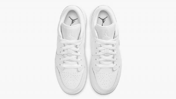 Pánské Trojité Boty Nike Air Jordan 1 Low Tops Gs Bílé