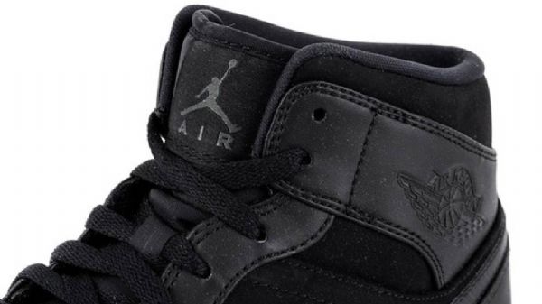 Pánské Trojité Boty Nike Air Jordan 1 Mid Tops Černé