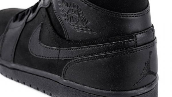 Pánské Trojité Boty Nike Air Jordan 1 Mid Tops Černé