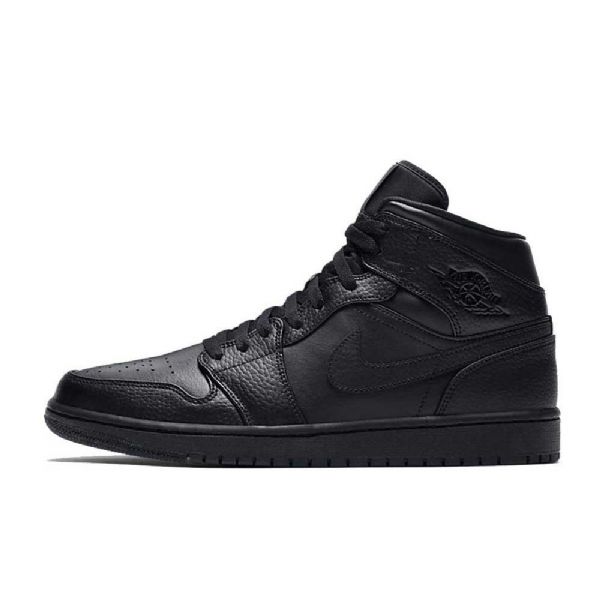 Pánské Trojité Boty Nike Air Jordan 1 Mid Tops Černé