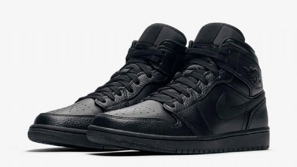 Pánské Trojité Boty Nike Air Jordan 1 Mid Tops Černé