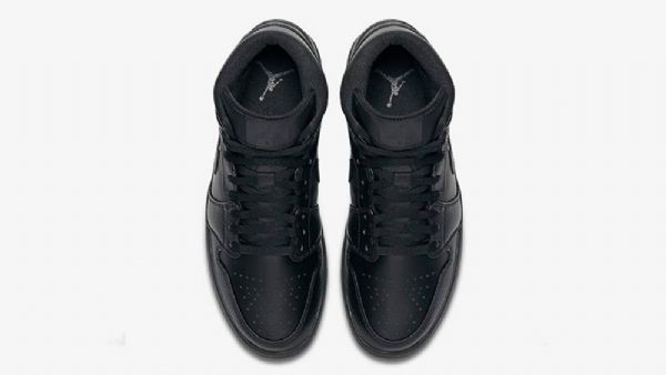 Pánské Trojité Boty Nike Air Jordan 1 Mid Tops Černé