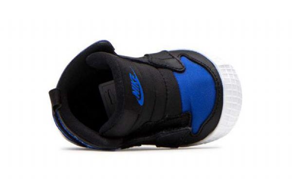 Retro Basketbalové Boty Nike Air Jordan 1 Crib Bootie Pro Děti Černá Modrý