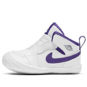Retro Basketbalové Boty Nike Air Jordan 1 Crib Bootie Pro Děti Fialová