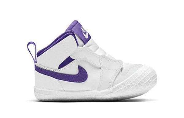 Retro Basketbalové Boty Nike Air Jordan 1 Crib Bootie Pro Děti Fialová