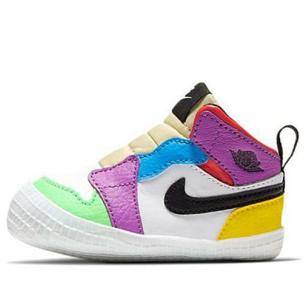 Retro Basketbalové Boty Nike Air Jordan 1 Crib Bootie Pro Děti Vícebarevné