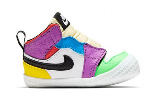 Retro Basketbalové Boty Nike Air Jordan 1 Crib Bootie Pro Děti Vícebarevné