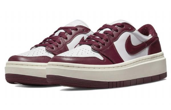 Retro Basketbalové Boty Nike Air Jordan 1 Elevate Low Tops Pro Ženy Vínově Bílé