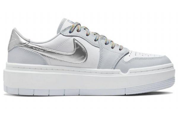 Retro Basketbalové Boty Nike Air Jordan 1 Elevate Low Tops Se Pro Ženy Bílá Šedá