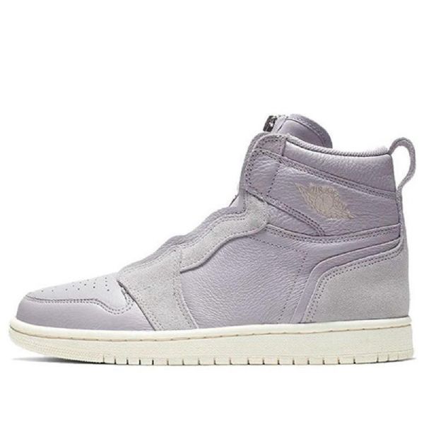 Retro Basketbalové Boty Nike Air Jordan 1 High Tops Na Zip Pro Ženy Ve Fialové Barvě
