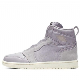 Retro Basketbalové Boty Nike Air Jordan 1 High Tops Na Zip Pro Ženy Ve Fialové Barvě