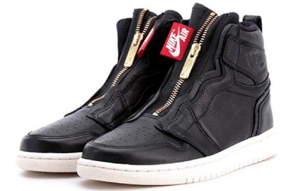 Retro Basketbalové Boty Nike Air Jordan 1 High Tops Zip Pro Ženy Černé