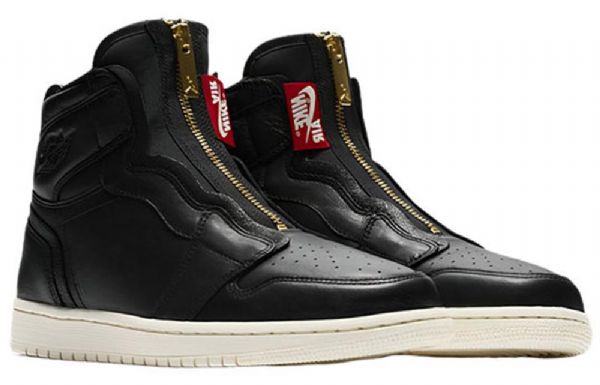Retro Basketbalové Boty Nike Air Jordan 1 High Tops Zip Pro Ženy Černé