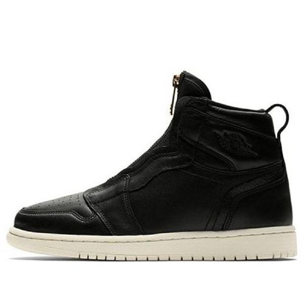 Retro Basketbalové Boty Nike Air Jordan 1 High Tops Zip Pro Ženy Černé