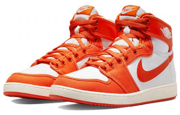 Retro Basketbalové Boty Nike Air Jordan 1 Ko High Tops Pro Muže Oranžově Bílá
