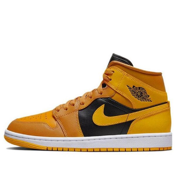 Retro Basketbalové Boty Nike Air Jordan 1 Mid Tops Chutney Taxi Pro Ženy Žluté