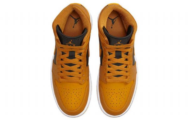 Retro Basketbalové Boty Nike Air Jordan 1 Mid Tops Chutney Taxi Pro Ženy Žluté