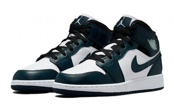 Retro Basketbalové Boty Nike Air Jordan 1 Mid Tops Gs Pro Muže V Tmavě Modré Barvě
