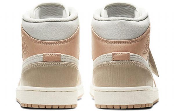 Retro Basketbalové Boty Nike Air Jordan 1 Mid Tops Pro Muže V Khaki Barvě