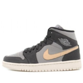 Retro Basketbalové Boty Nike Air Jordan 1 Mid Tops Pro Ženy Šedé