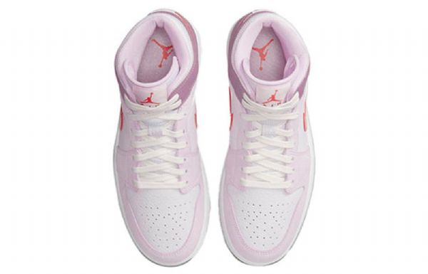 Retro Basketbalové Boty Nike Air Jordan 1 Mid Tops Pro Ženy Světle Fialové