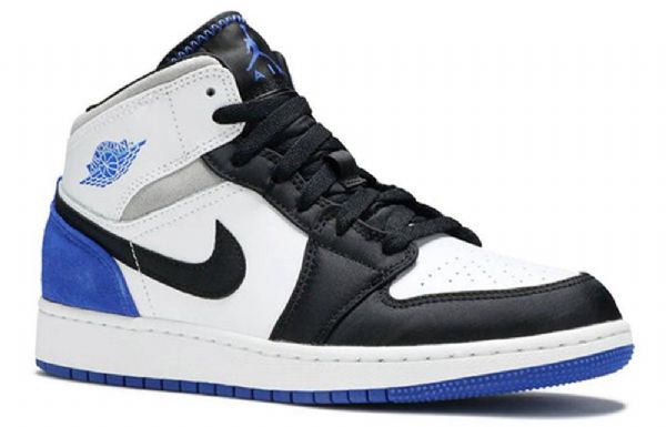Retro Basketbalové Boty Nike Air Jordan 1 Mid Tops Se Gs Pro Muže Royal Modrý Černá