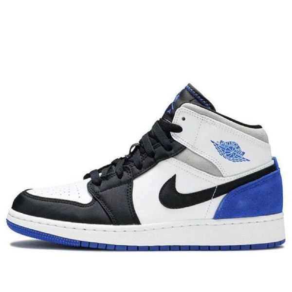 Retro Basketbalové Boty Nike Air Jordan 1 Mid Tops Se Gs Pro Muže Royal Modrý Černá