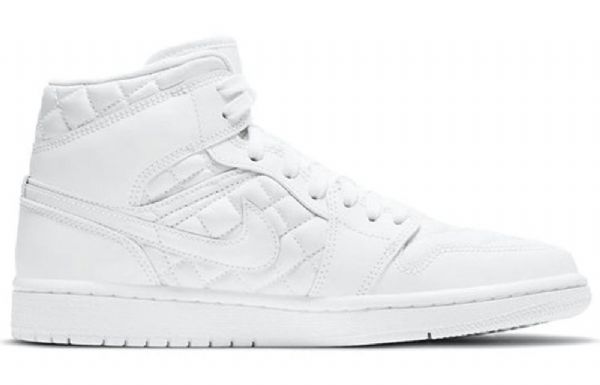 Retro Basketbalové Boty Nike Air Jordan 1 Mid Tops Se Pro Ženy Bílé