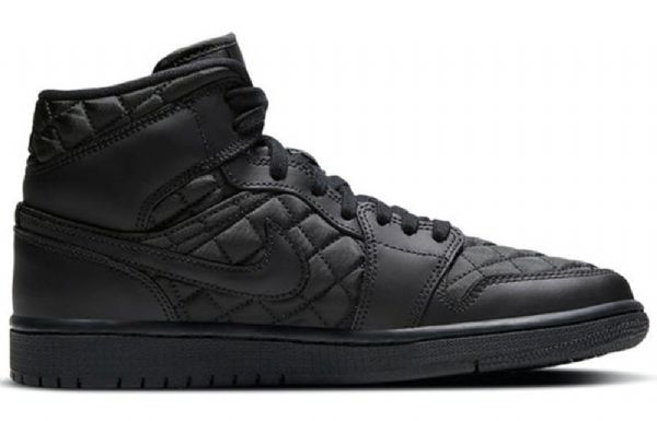 Retro Basketbalové Boty Nike Air Jordan 1 Mid Tops Se Pro Ženy Černé