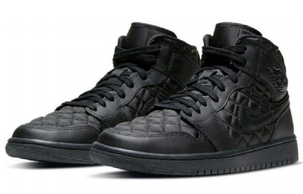 Retro Basketbalové Boty Nike Air Jordan 1 Mid Tops Se Pro Ženy Černé