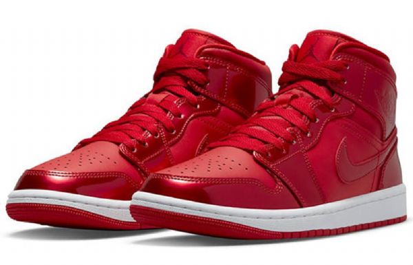 Retro Basketbalové Boty Nike Air Jordan 1 Mid Tops Se Pro Ženy Červené