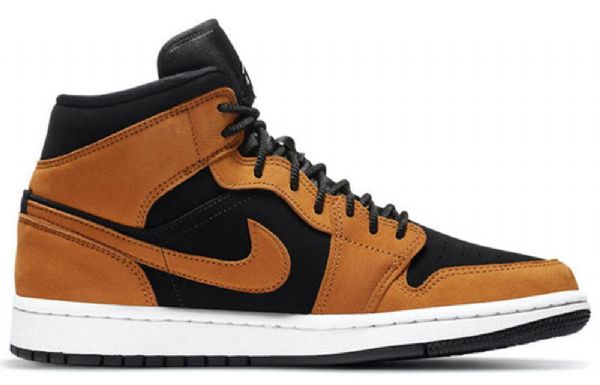 Retro Basketbalové Boty Nike Air Jordan 1 Mid Tops Se Pro Ženy Hnědobílé