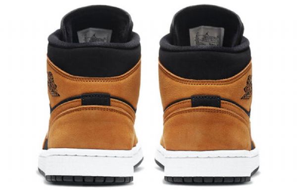 Retro Basketbalové Boty Nike Air Jordan 1 Mid Tops Se Pro Ženy Hnědobílé