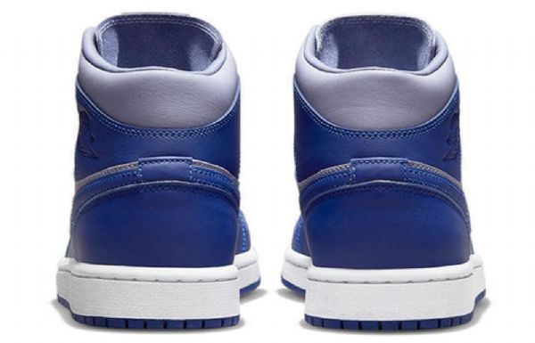 Retro Basketbalové Boty Nike Air Jordan 1 Mid Tops Se Pro Ženy Nachový Deep Royal Modrý