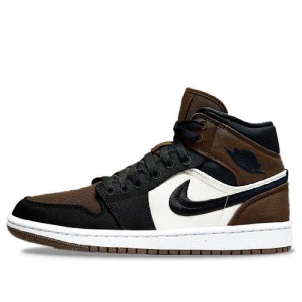 Retro Basketbalové Boty Nike Air Jordan 1 Mid Tops Se Pro Ženy Olivově Zelená