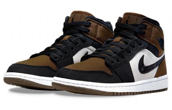 Retro Basketbalové Boty Nike Air Jordan 1 Mid Tops Se Pro Ženy Olivově Zelená
