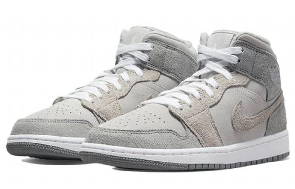 Retro Basketbalové Boty Nike Air Jordan 1 Mid Tops Se Pro Ženy Šedé