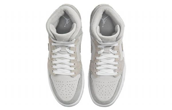 Retro Basketbalové Boty Nike Air Jordan 1 Mid Tops Se Pro Ženy Šedé
