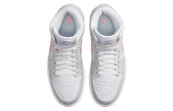 Retro Basketbalové Boty Nike Air Jordan 1 Mid Tops Se Pro Ženy Světle Šedé
